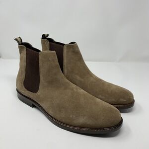 Aiden & Mason A&M Glory Boots Mens Size 13 Taupe Suede Chelsea Pull On